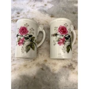Roses Salt and Pepper Antique Shakers